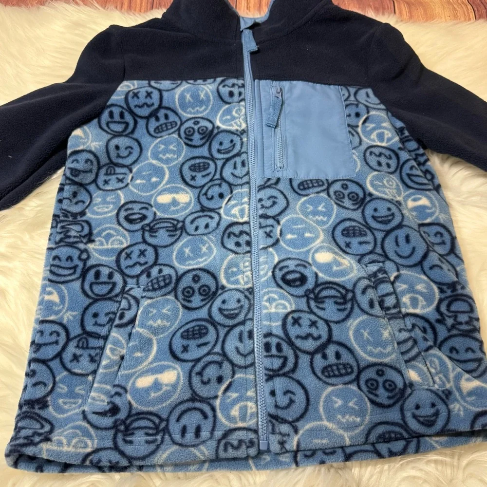 Jumping Beans Blue Zip Up Fleece Jacket - Boys Size 8